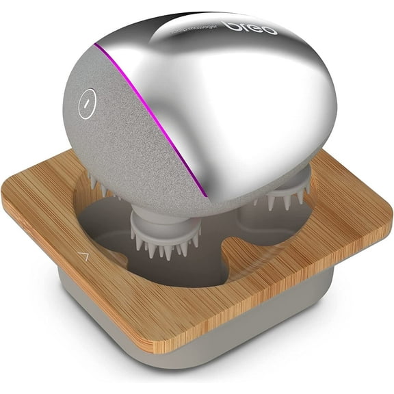 Breo Scalp Mini Pro Scalp Massager IPX7 Scratcher Detangler Kneading Bamboo Charging Base Natural  Care Therapy