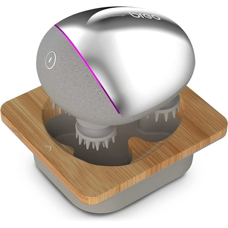 Breo Scalp Mini Pro Scalp Massager IPX7 Scratcher Detangler Kneading Bamboo Charging Base Natural Care Therapy