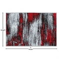 thumbnail image 4 of Flash Furniture Rylan Rectangular Contemporary Grey, Red Area Rug, 2' x 3', 4 of 7