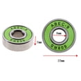 thumbnail image 3 of Ruedas para patines Sunnimix 8 piezas de acero inoxidable ABEC 9 alto rendimiento verde, 3 of 8