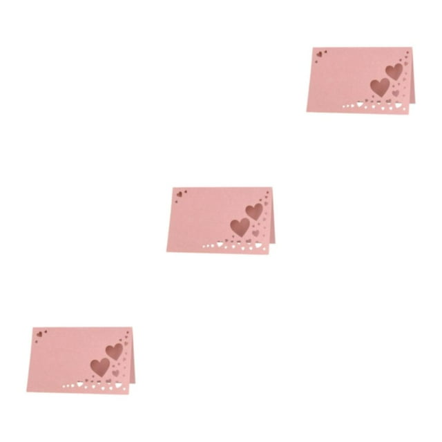 Guardoinrt 1/2/3/5 50x Cartes de Mariage Élégantes avec Coeur Évidé Durable Large Application Rose 3PCS