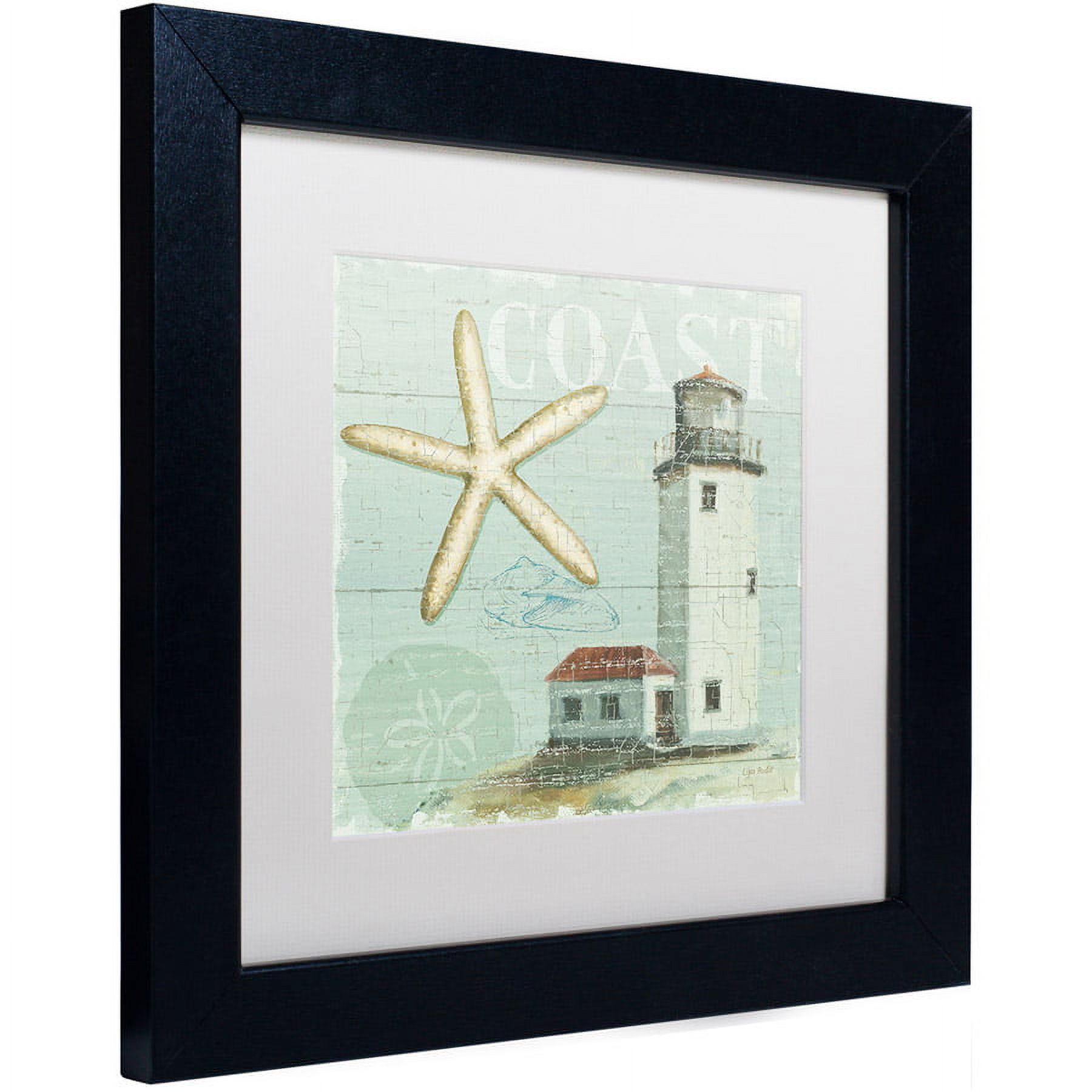 Trademark Fine Art "Beach House II" Canvas Art by Lisa Audit, White Matte, Black Frame