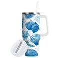 thumbnail image 2 of 40 oz Insulated Stainless Steel Tumbler Double Wall Stainless Steel Tumbler with 2-Way Drinking Marine Organismsd, 2 of 9