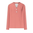 thumbnail image 6 of Fall Outfits for Women 2025, Yigetop Women Fashion Casual Long Sleeve Button Tops Shirts Blouses Tops Long Sleeve Shirts for Women Pink 3XL, 6 of 6