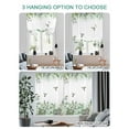 thumbnail image 4 of Leaf Bird Tie Up Curtains for Windows 63 Inch Length Balloon Curtains Kitchen Adjustable Balloon Window Shade Sage Greeen Botanical Watercolor Animals Tie Up Valance Bathroom Curtain Window 46"x63", 4 of 6