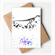 huge dinosaur grass b bs Welcome Back Greeting Cards Envelopes Blank