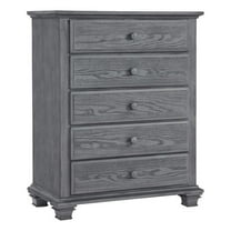 Oxford Baby Kenilworth 5-Drawer Wood Chest in Graphite Gray Finish