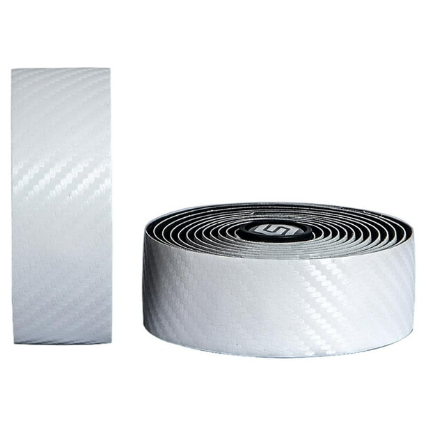 2 cintas para manillar de bicicleta, cinta para manillar de bicicleta de carretera con revestimiento de microfibra de PU, suave blanco