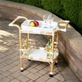 thumbnail image 3 of Beaumont Lane Rattan White Bar Cart Rectangular 34.5"W x 16.5"D x 33"H, 3 of 13