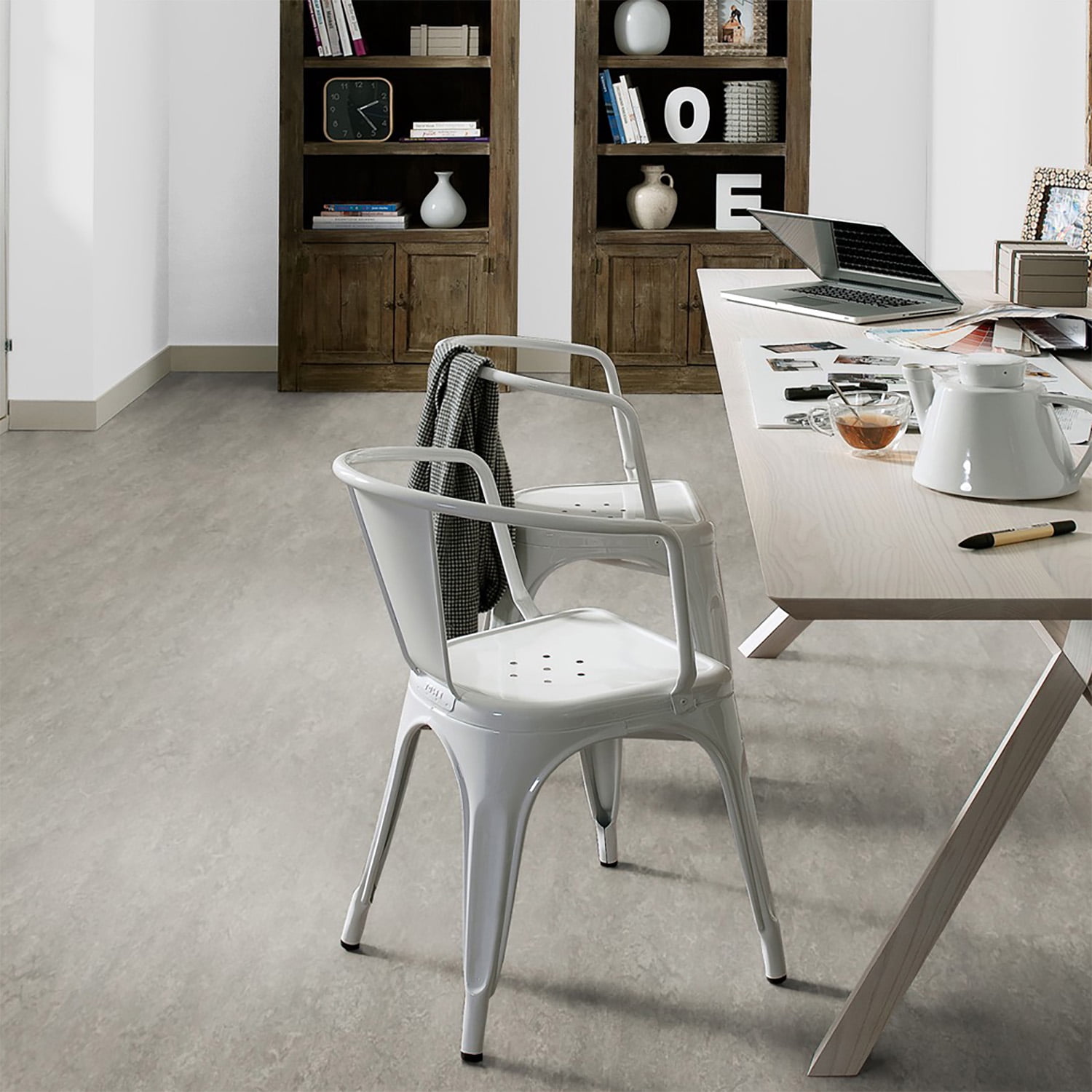 Forbo Flooring Marmoleum Cinch Loc Seal 11.81" x 11.81" Laminate Square in Serene Grey 6.78 Sq ft