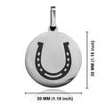 thumbnail image 2 of Stainless Steel Horseshoe Good Luck Charm Round Medallion Pendant Necklace, 2 of 3