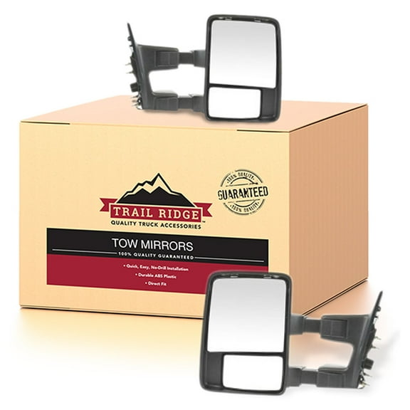Trail Ridge Towing Mirror Upgrade Power Folding Heat Smoked Signal Pair for Ford TR00316