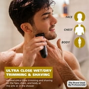 Wahl Commando Cordless Rechargeable Manscaper Wet/Dry Trimmer - Body Groomer for Men, Black 3024497
