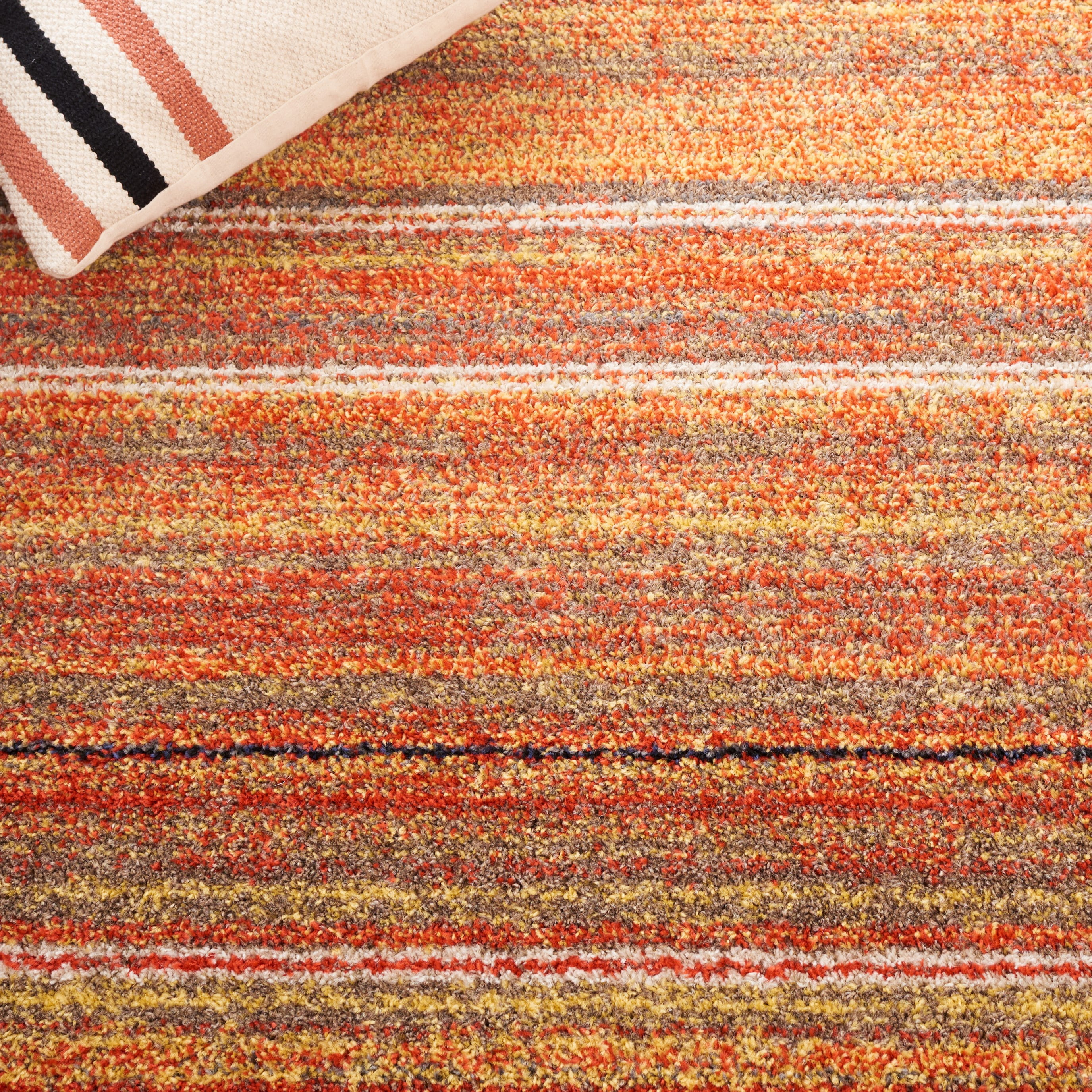 SAFAVIEH Adirondack Maria Stripe Area Rug, Ivory/Blue Grey, 5'1" x 7'6"