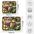 thumbnail image 2 of Ryvnso Bee Retro Flower Dish Drying Mat for Kitchen Countertop 18x24 Large Dish Pad Drainer Rack Dish Sink Mats, 2 of 7
