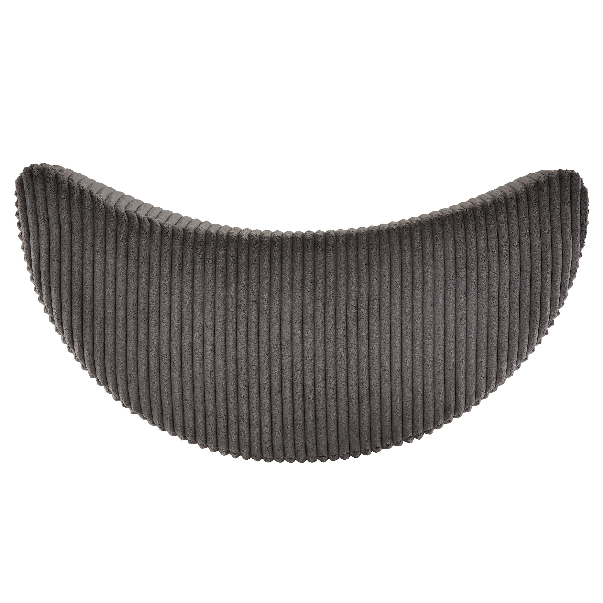 Weston Home Killarney Wale Corduroy Crescent Moon Ottoman, Grey Ottoman