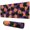 Purple Halloween Black, variant on Long Mouse Pads for Desk,Purple Halloween Black Cats and Pumpkins Desk Mats on Top Of Desks, Desk Mouse Pad Extra Large with 3mm Non-Slip Base and Stitched Edge for Gaming,Office,Work,Home 31.5x11.8in