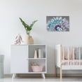 thumbnail image 4 of ZHONGYUTONG Dandelion Canvas Wall Art Abstract Teal Dandelion Pictures Nature Turquoise Plant Painting for Living Room Decor Framed (16.00" x 24.00"), 4 of 5