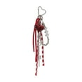 thumbnail image 2 of Linnome Red Bow Decorative Keychain Bag Charm for Purse Car Valentine's Day Gift Stylish Festive Accessory, 2 of 6