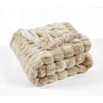 thumbnail image 6 of Nanshing Allea Plush Throw Blanket, Taupe, 50" x 60", 6 of 7