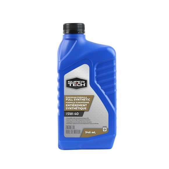 Huile moteur 5W40 entièrement synthétique Super Tech 946 ML