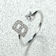 thumbnail image 1 of Stylish Silver A-Z Initial Rings for Weddings, Bridesmaids, and Couples - Perfect Gifts for Love and Fashion, 1 of 4