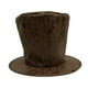 thumbnail image 3 of Sombrero de copa extra alto, divertido, para fiestas temáticas de carnaval, discotecas, fiestas, sombrero de copa plano. Gamuza marrón, 3 of 9