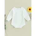 thumbnail image 4 of Wassery Infant Baby Girls Fall Romper Long Sleeve Round Neck Letter Embroidery Print One-Piece Bodysuit 3M 6M 12M 18M Newborn Bodysuit Playsuit, 4 of 9