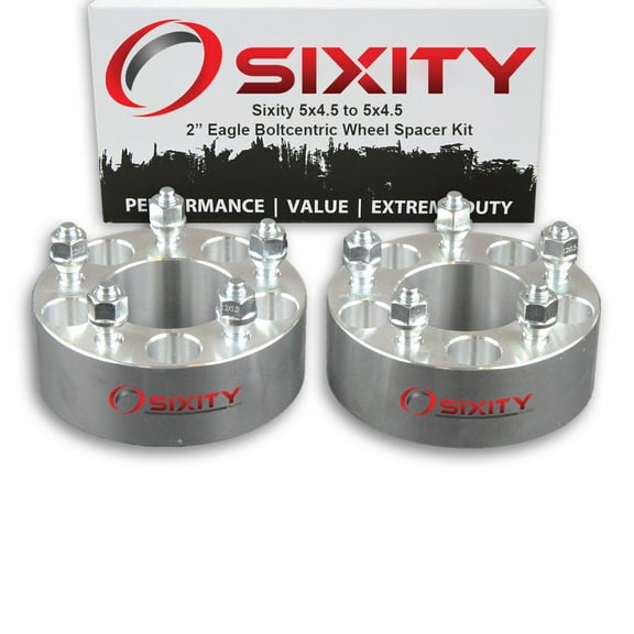 Sixity Auto 2 pc 2" 5x4.5 Wheel Spacers compatible with Eagle Talon Vision M12x1.5mm 1.25in Studs Lugs