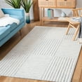 thumbnail image 2 of SAFAVIEH Metro Brenton Geometric Striped Area Rug, Blue/Ivory, 8' x 10', 2 of 8