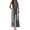 thumbnail image 1 of Vestido Corto de Verano de la Moda de las Mujeres Impreso de Manga Corta Cuello Redondo Tobillo de Longitud Vestido Casual, 1 of 8