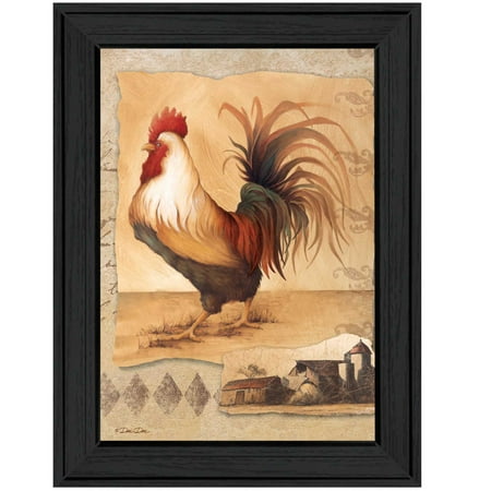 UPC: 0638845185066 | Trendy Decor 4U Farmhouse  Rooster Montage I  Framed Print Wall Art by Dee Dee