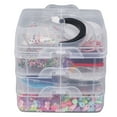 thumbnail image 1 of Kit para hacer pulseras de cuentas, 3600 cuentas, 12 colores, múltiples formas, kit de cuentas multifunción para bricolaje con herramientas para hacer joyas, 1 of 15