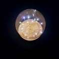 thumbnail image 2 of Lámpara de noche decorativa con forma de tulipán en forma de bola hemisférica con soporte de madera y cubierta de vidrio de corcho hecha a mano, 2 of 4