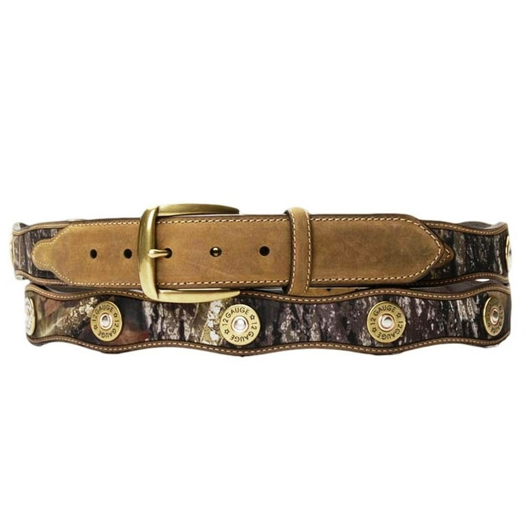 Nocona Western Belt Mens Leather Shotgun Shell Camo N24366222