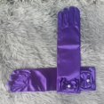 thumbnail image 1 of Birthday Gifts Children's Wedding Dress Satin Sequins Children's Wear Children Long Gloves Princess Skirt Accessories Full Finger Mittens Stage Gloves PURPLE, 1 of 8