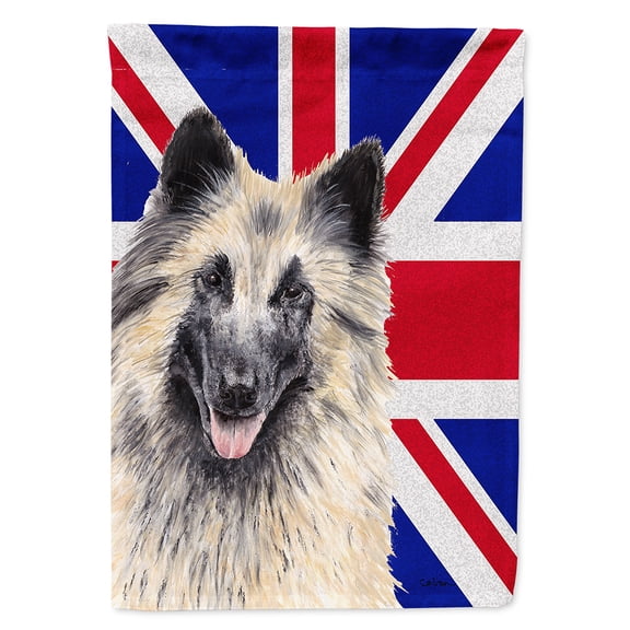 Belgian Tervuren with English Union Jack British Flag Garden Flag