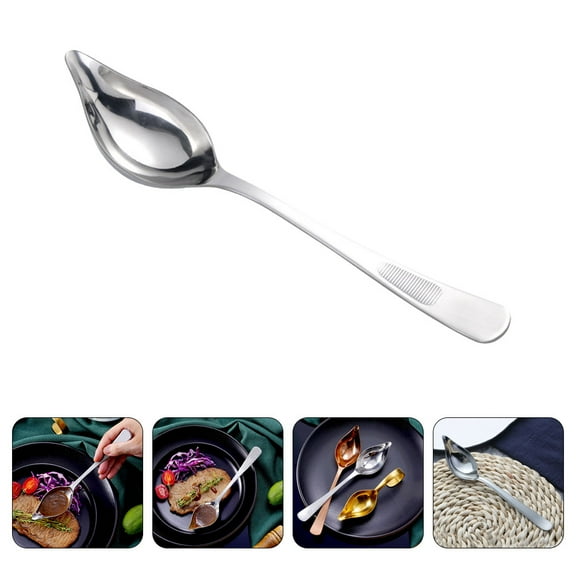 IBASETOY Stainless Steel Sauce Spoon Gravy Ladle Kitchen Tool for Daily Use