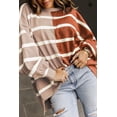 thumbnail image 1 of Débardeur à Épaules Tombantes Contrastante Oversize Marron pour Femmes, 1 of 5