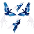 thumbnail image 1 of Set of 4 Iron-on Clothing Sticker Patches with Phoenix Bird Chinese Style Embroidery Applique Big Patches for Jeans Clothes Handbags Caps Curtains Sheets Tablecloths, 1 of 5