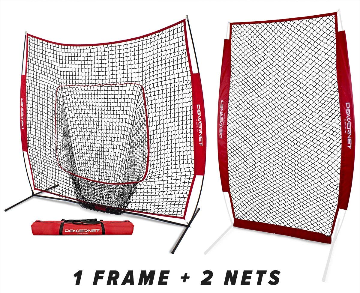 Baseball Softball 7x7 Practice Net Bundle + IScreen (1 Frame