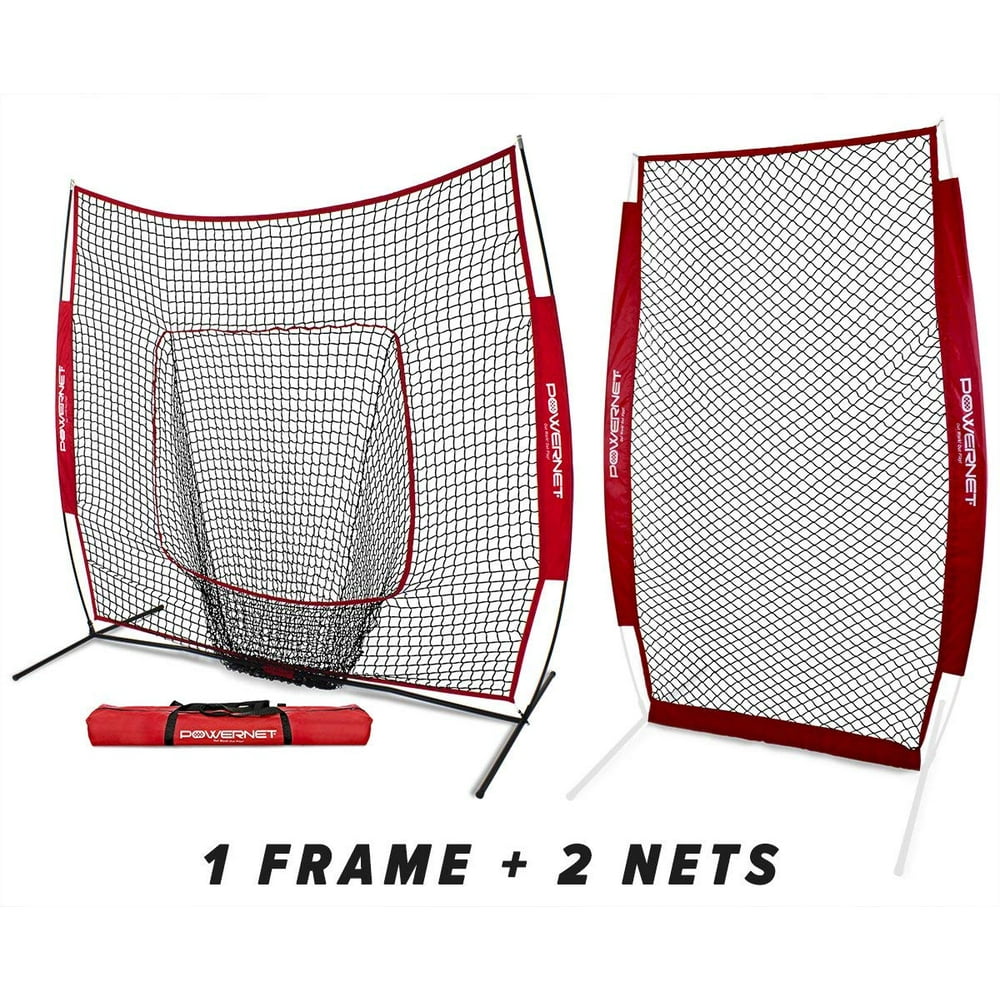 Baseball Softball 7x7 Practice Net Bundle + IScreen (1 Frame