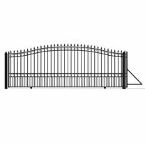 ALEKO Steel Single Sliding Driveway Gate 18 x 6 ft London Style Black