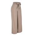 thumbnail image 3 of Pantalón George para Mujer, Recto con Ligera Amplitud Presillas y Cinturón Gris Talla G, 3 of 4