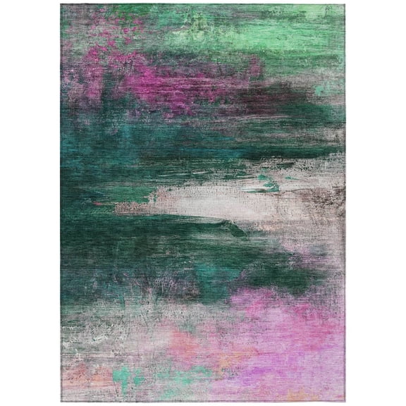 Dalyn Rugs Machine Washable Indoor/Outdoor Chantille ACN2016 Green 2'6" x 3'10" Rug