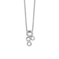 thumbnail image 1 of 925 Sterling Silver 18 Inch Diamond Circles Slide Pendant Necklace 2 Extender Charm Fancy, 1 of 6