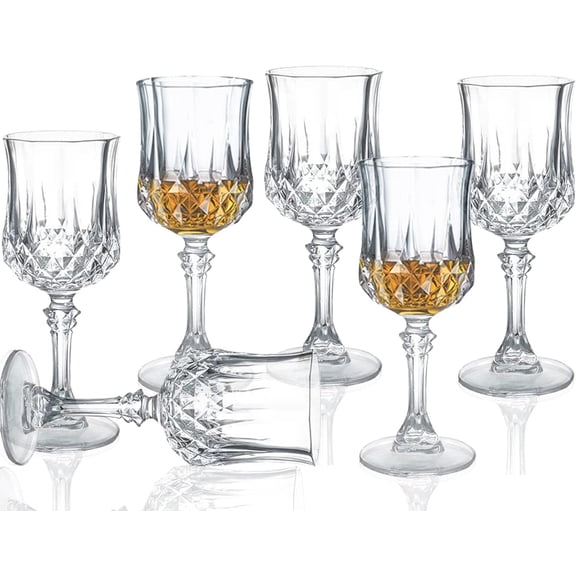 8 Pack 1.75oz Wine Glasses, Small Stemware for Red Wine, Port, Sherry, Dessert Wine, Crystal Clear Classic Glass Goblets Elegant Glassware for Restaurants, Bars, Home Use