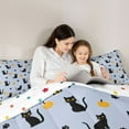 thumbnail image 3 of Feelyou Kawaii Cat Full Size Comforter Sets, Fall Pumpkin Bedding Sets, 3 Pieces, 3 of 6