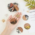 thumbnail image 3 of DIY Dangle Earring Making Kits Including Resin & Round with leopard Pattern Walnut Wood Pendants Brass Earring Hooks & Jump Rings Mixed Color 44pcs/box, 3 of 5
