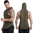 thumbnail image 4 of FLMEI Men's Sports Vest Hoodies Vest Top Sports Sleeveless Quick Drying Undershirt Basketball Vest Plus Size Athletic Shirt S-3XL, 4 of 8